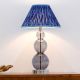 Plume Blue Ikat Pleated Empire Lampshade